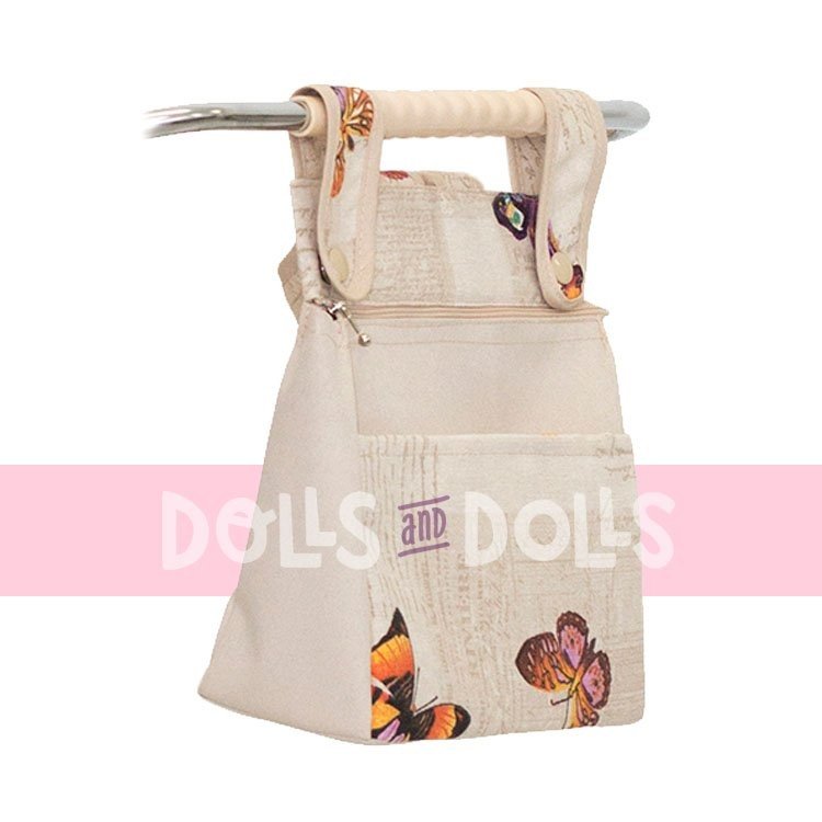Cochecito Bebelux 78 cm para muñecas - Romantic Butterfly con bolso