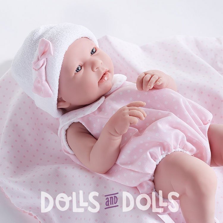 Muñeca Berenguer Boutique 43 cm - La newborn 18109 (chica) con traje rosa con mantita