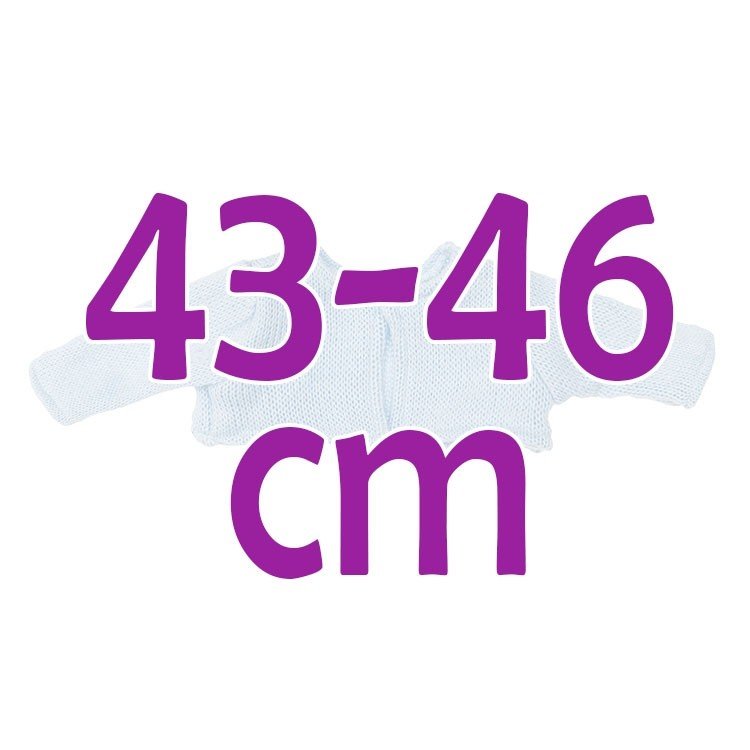 Complementos muñecas Así 43 a 46 cm - Chaqueta de punto celeste para muñecos María, Pablo, Leo y Serie Limitada