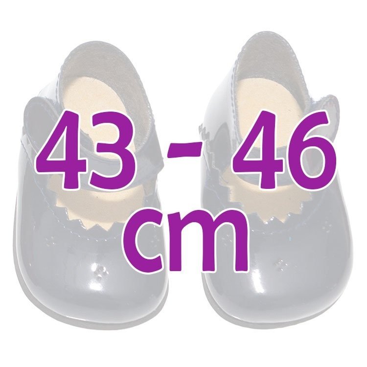 Complementos muñecas Así 43 a 46 cm - Zapatos merceditas azul marino para muñecos María, Pablo, Leo y Serie Limitada