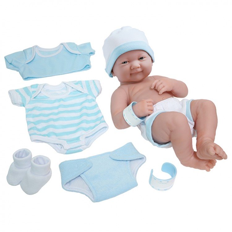 Muñeco Designed by Berenguer 36 cm - La newborn - Tiernos cuidados con boca cerrada y set de ropa