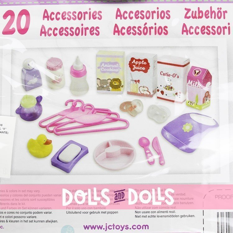 Complementos para muñecos Designed by Berenguer 33 a 43 cm - Bolsita con accesorios