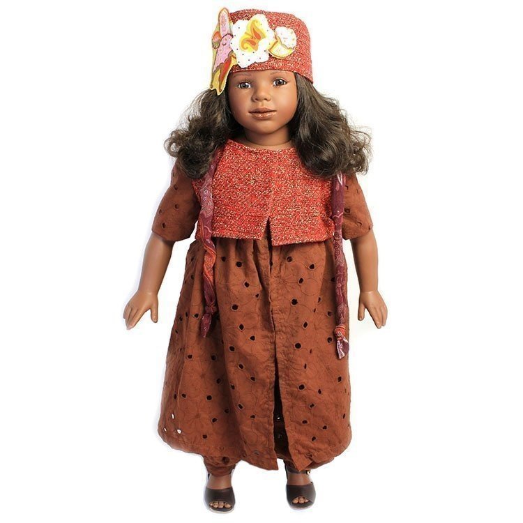 Muñeca D'Nenes 72 cm - Nany con vestido marrón