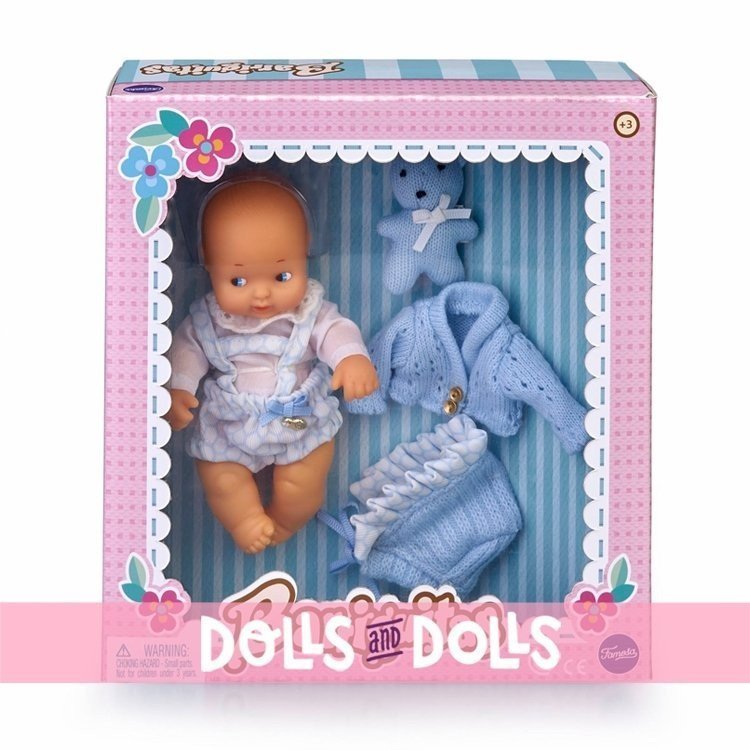 Muñeca Barriguitas Clásica 15 cm - Set de bebé con ropita azul