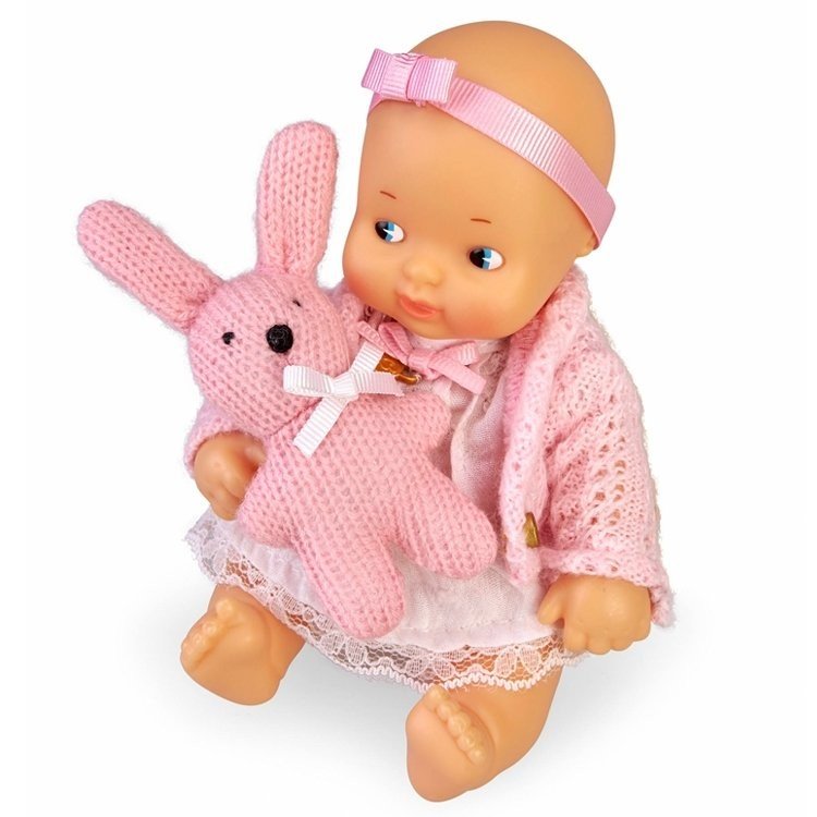 Muñeca Barriguitas Clásica 15 cm - Set de bebé con ropita rosa