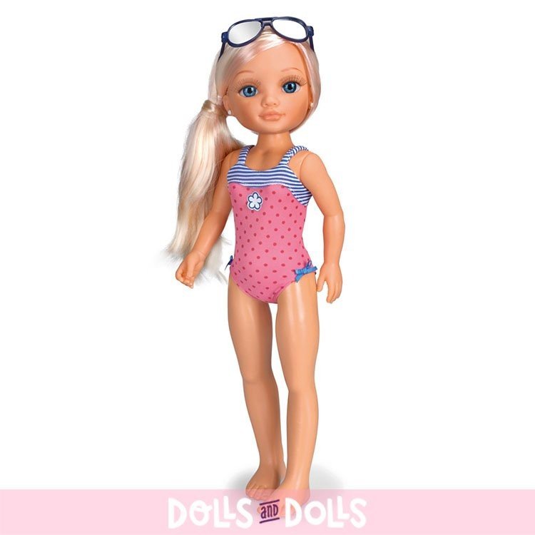 Ropa para muñeca Nancy 43 cm - Un día viajando - Vestido y bañador