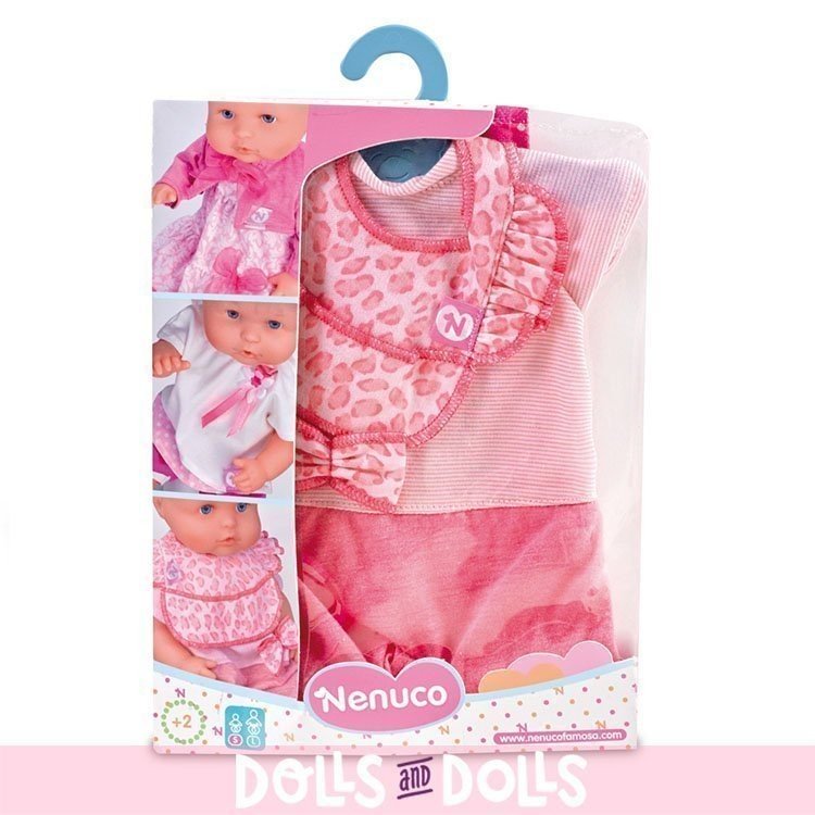 Ropa para muñecos Nenuco 35 cm - Pelele rosa con pechito Dolls And Dolls Tienda de Muñecas de Colección