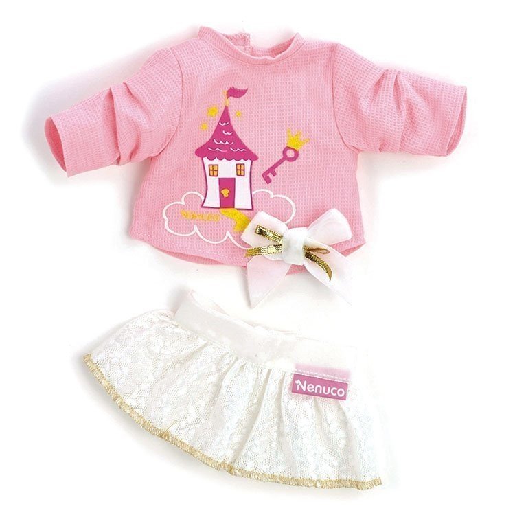 Ropa para muñeco Nenuco 35 cm - Ropa princesa Cuca - Conjunto camiseta con falda - Dolls And Dolls - Tienda de Colección