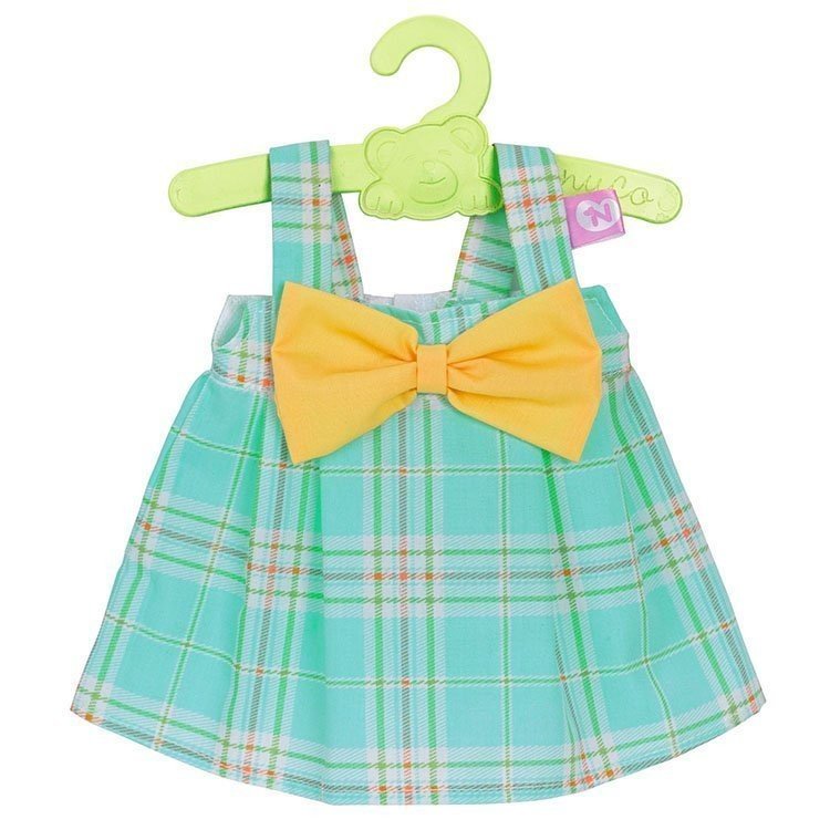Ropa para muñecas Nenuco 42 cm - Vestido verde con lazo amarillo