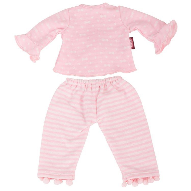 Ropa para muñeca Götz 45-50 cm - Pijama rosa con pompones