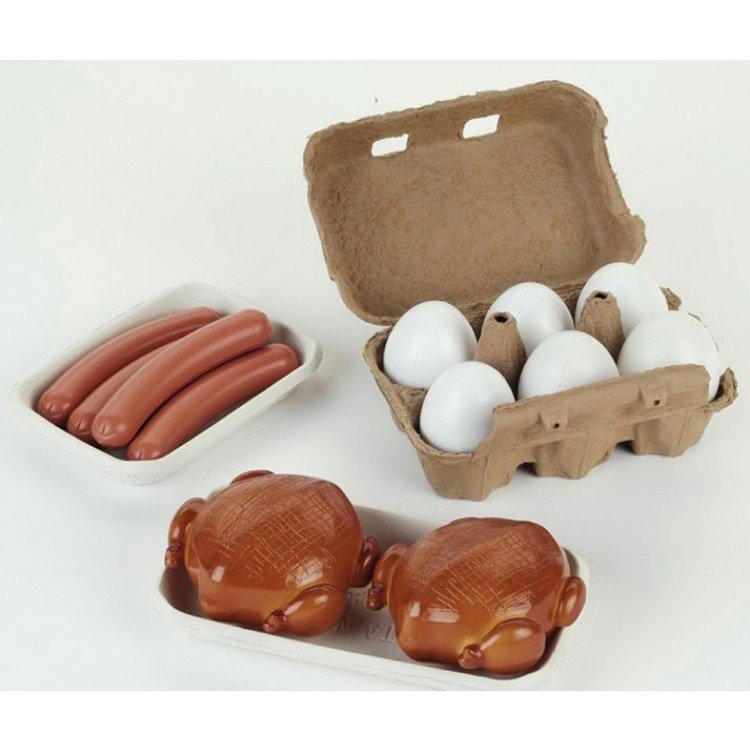 Klein 9680 - Set de huevos, salchichas y pollos juguete