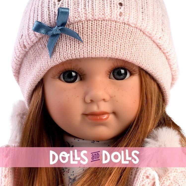 Muñeca Llorens 35 cm - Nicole con vestido de flores y chaqueta