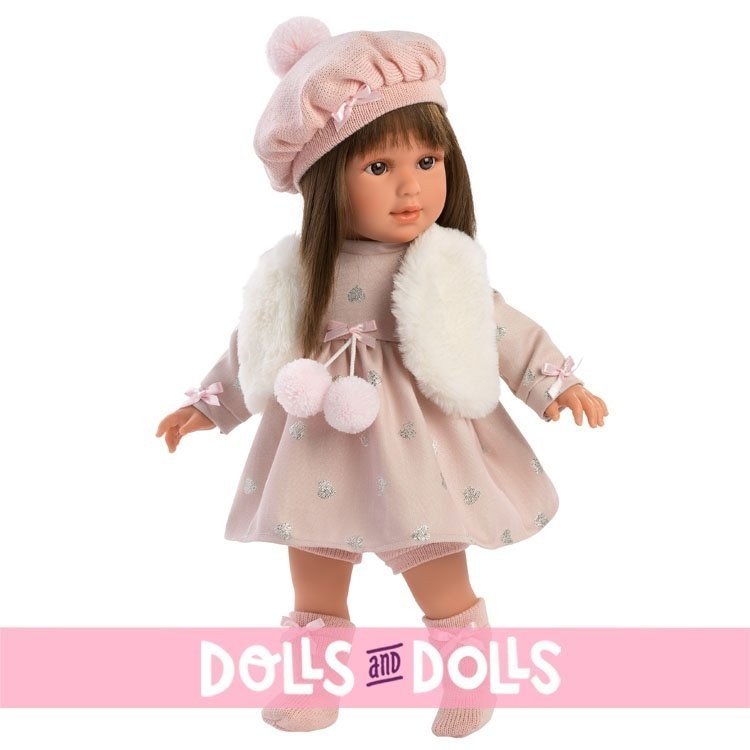Muñeca Llorens 40 cm - Leti con vestido y chaleco