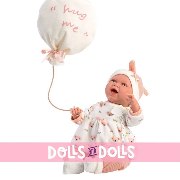 Muñeca Llorens 42 cm - Recién nacida Mimi sonrisas con globo