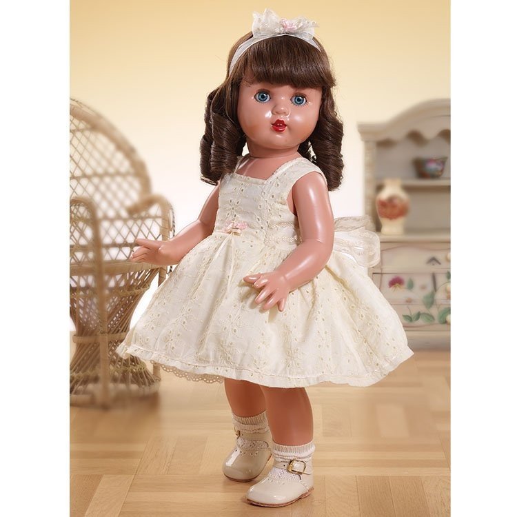 ensalada efectivo enemigo Muñeca Mariquita Pérez 50 cm - Con vestido bordado beig - Dolls And Dolls -  Tienda de Muñecas de Colección