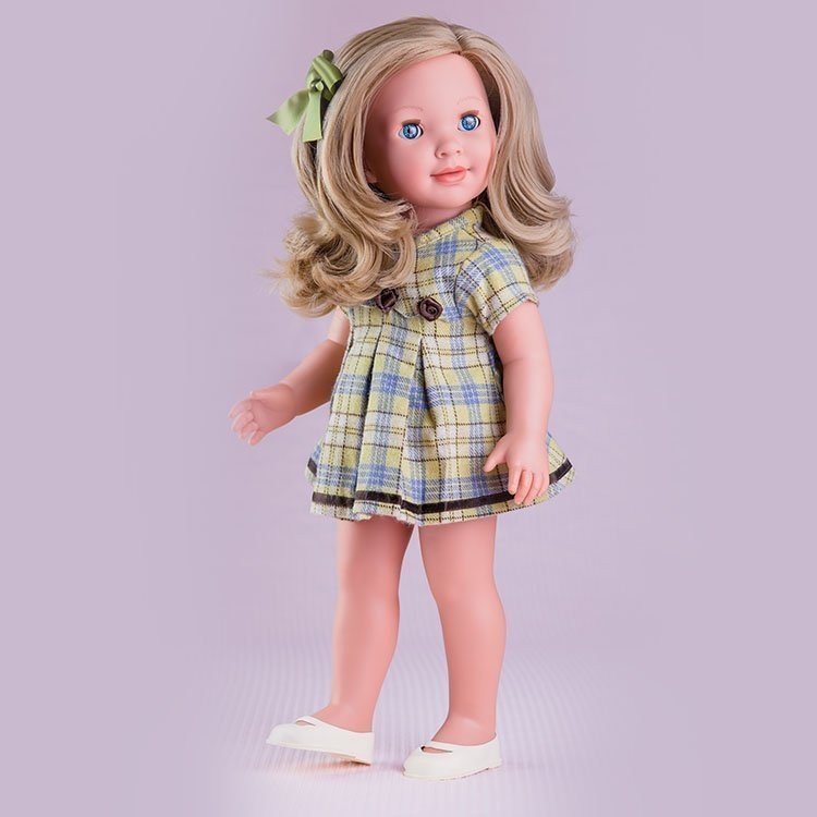 Muñeca Miel de Abeja 45 cm - Carolina con vestido verde y marrón