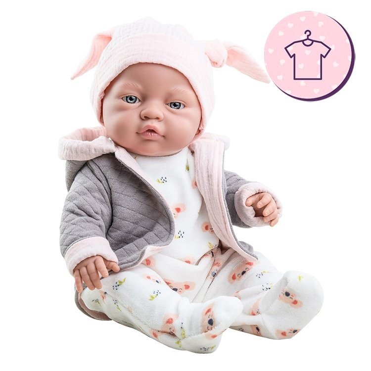 Ropa para muñecos Paola Reina 45 cm - Pijama de koalas con gorro para Los Bebitos 