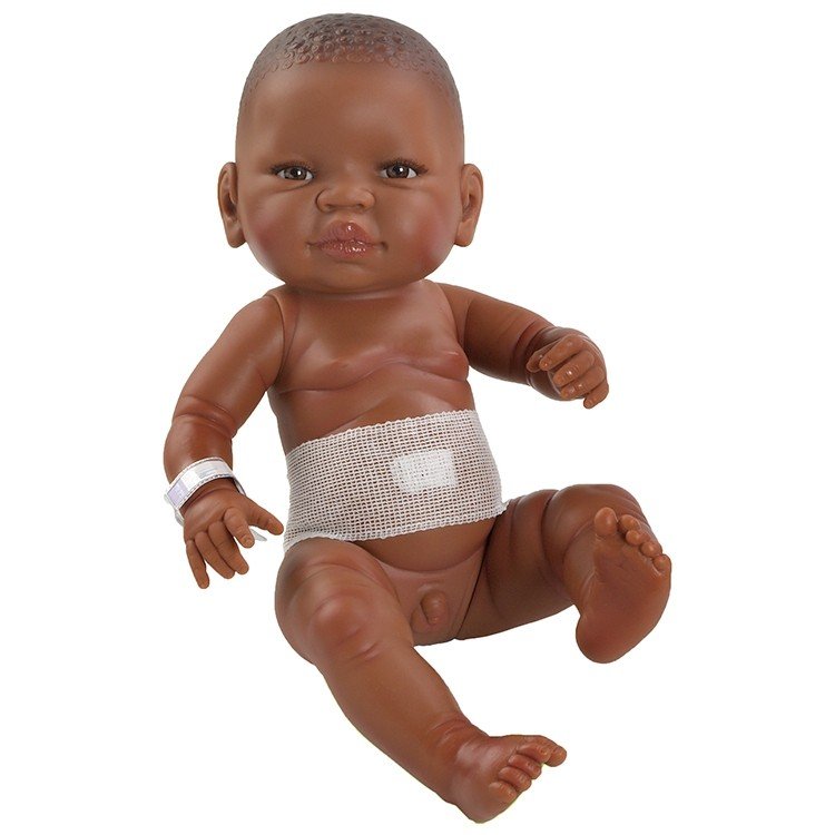Muñeco Paola Reina 45 cm - Bebito recién nacido negro Dolls And Dolls - Tienda Muñecas de Colección