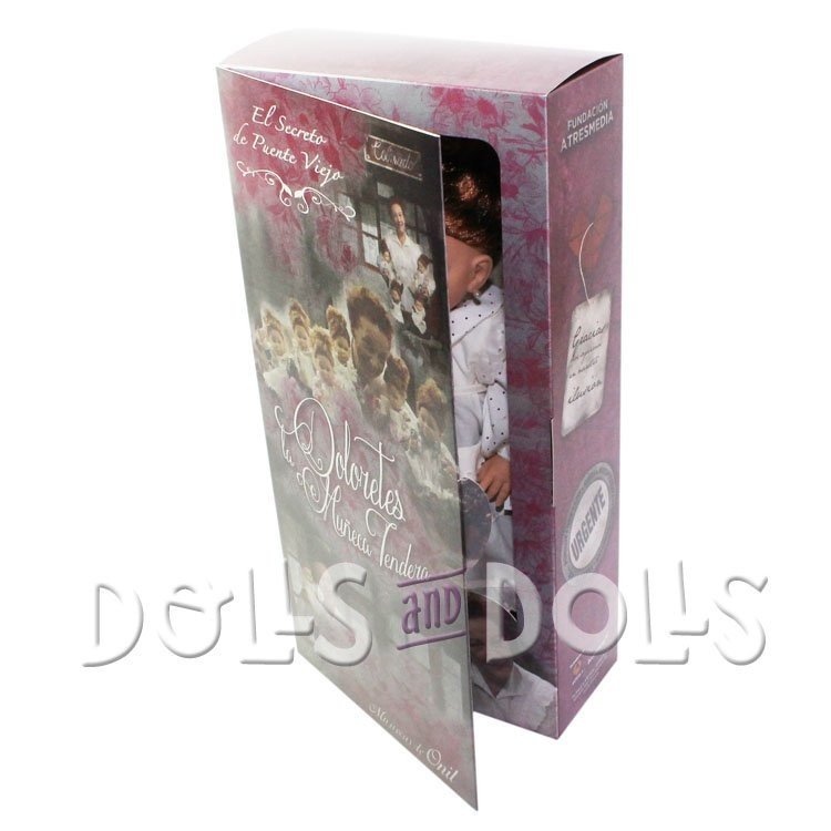 Muñeca Paola Reina 42 cm - Doloretes con vestido granate (El Secreto de Puente Viejo)