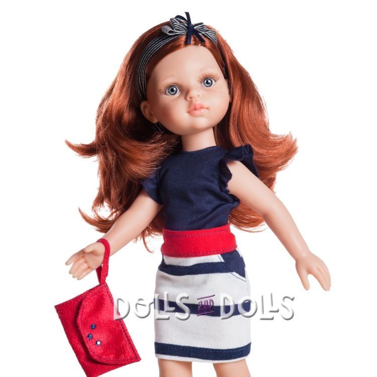 Muñeca Paola Reina 32 cm - Las Amigas - Cristi con vestido estilo marinero