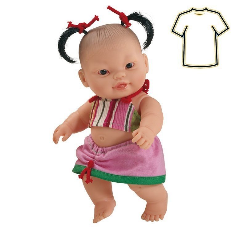 Ropa para muñecas Paola Reina 22 cm - Los Peques de Paola - Vestido Peque niña asiática