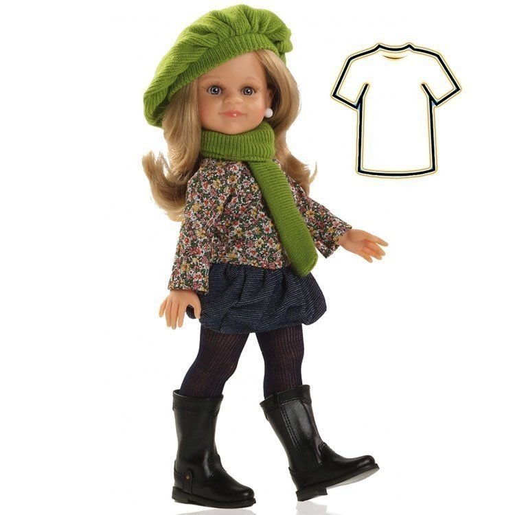 Vestido Claire invierno con gorro verde