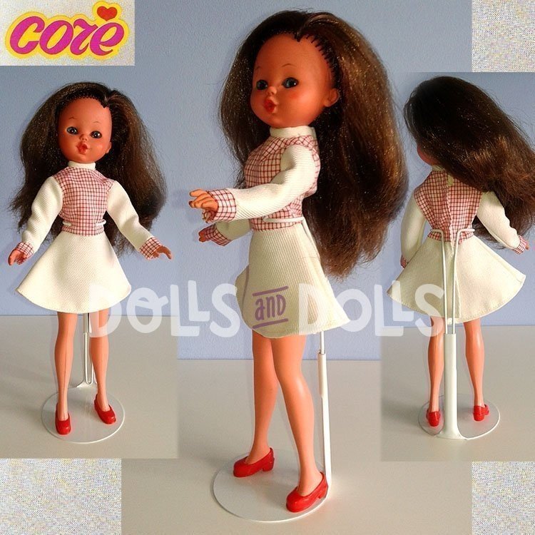 Peana metálica 2290 color lila para muñecas tipo Barbie