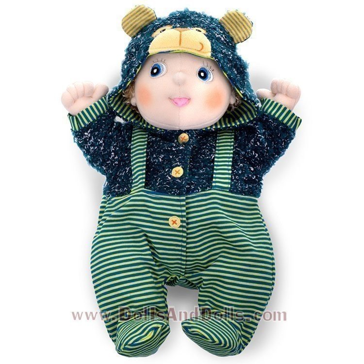 Ropa para muñecos Rubens Barn 45 cm - Rubens Baby - Mono con capucha osito