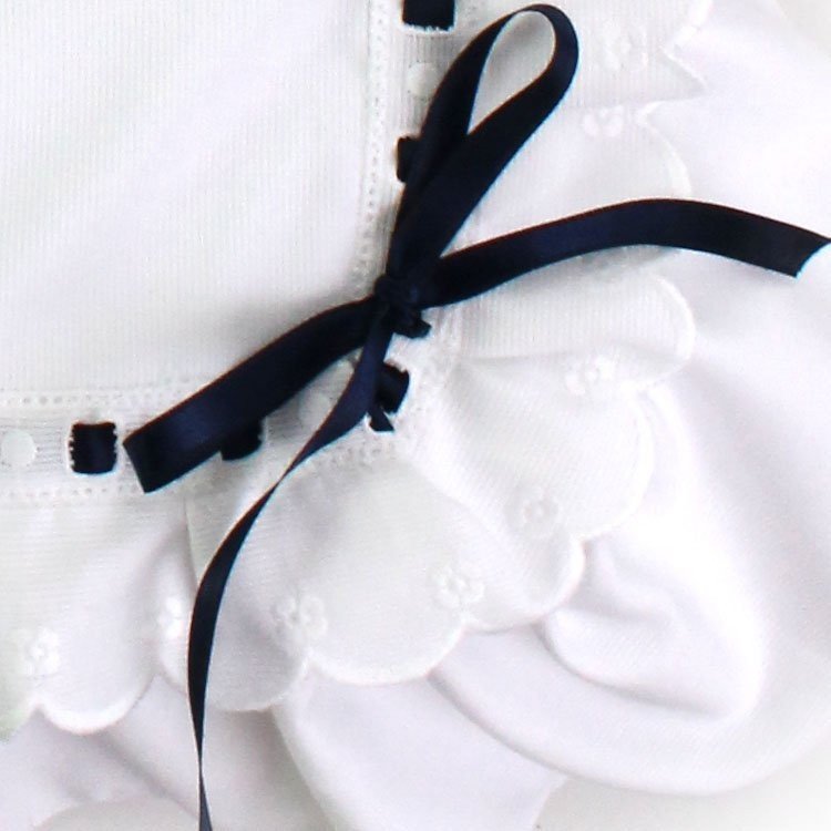 Saco blanco/cinta marino cochecito Arrue y Bebelux