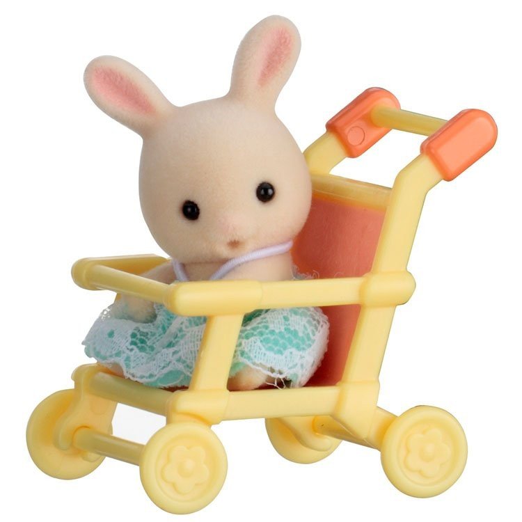 Sylvanian Families - Bebé para llevar - Conejo en cochecito