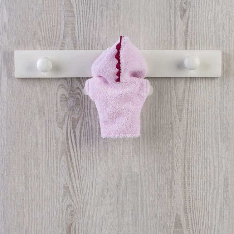 Ropa para Muñecas Así 20 cm - Albornoz de dinosaurio rosa para muñeca Bomboncín 