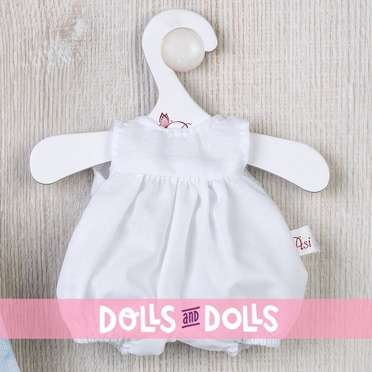Ropa para Muñecas Así 20 cm - Pelele blanco con arrullo de estrellas celeste para muñeca Bomboncín