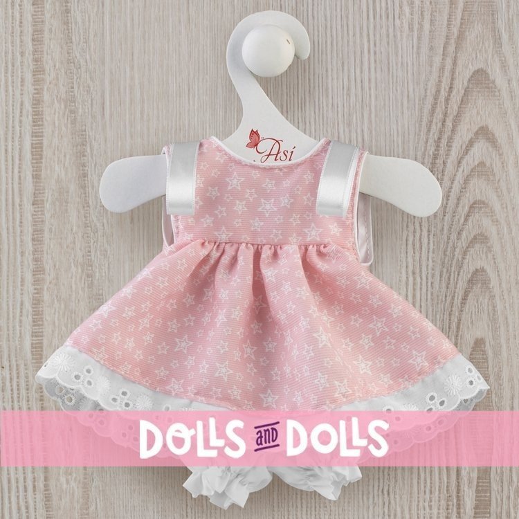 Ropa para Muñecas Así 36 cm - Vestido jesusito de estrellas rosa para muñeca Chinín