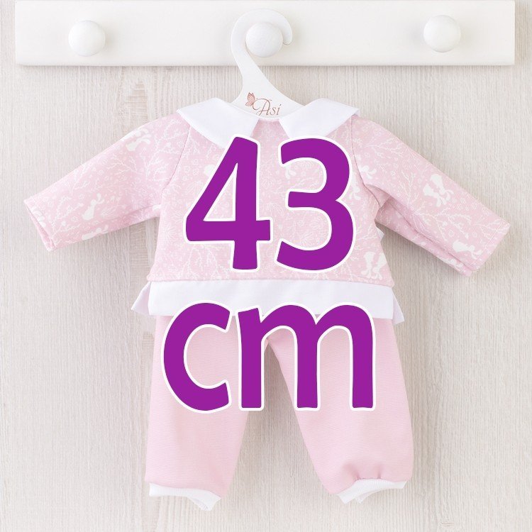 Ropa para Muñecas Así 43 cm - Chándal de conejitos rosa para muñeca María