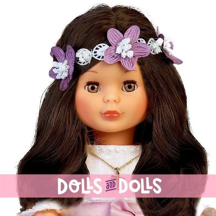 Muñeca Nancy colección 41 cm - Morena comunión con corona de flores - Dolls  And Dolls - Tienda de Muñecas de Colección
