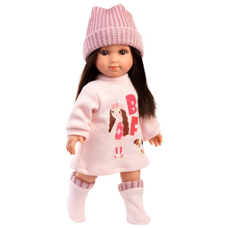 Muñeca Llorens 35 cm - Sara con conjunto rosa claro