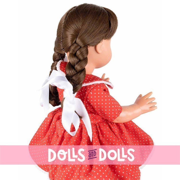 Muñeca Mariquita Pérez 50 cm - Con vestido rojo de topos blancos
