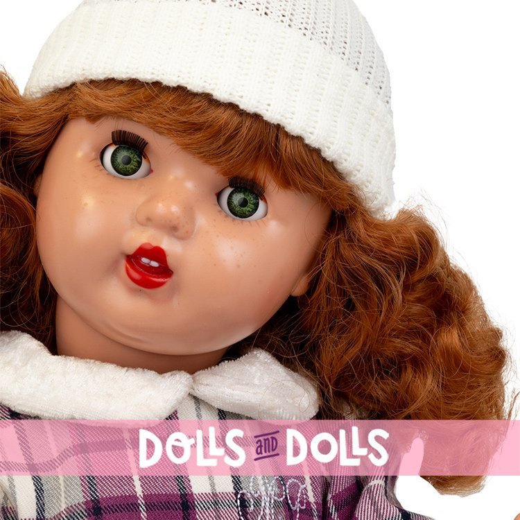 Muñeca Mariquita Pérez 50 cm - Vestido a cuadros de invierno 2025