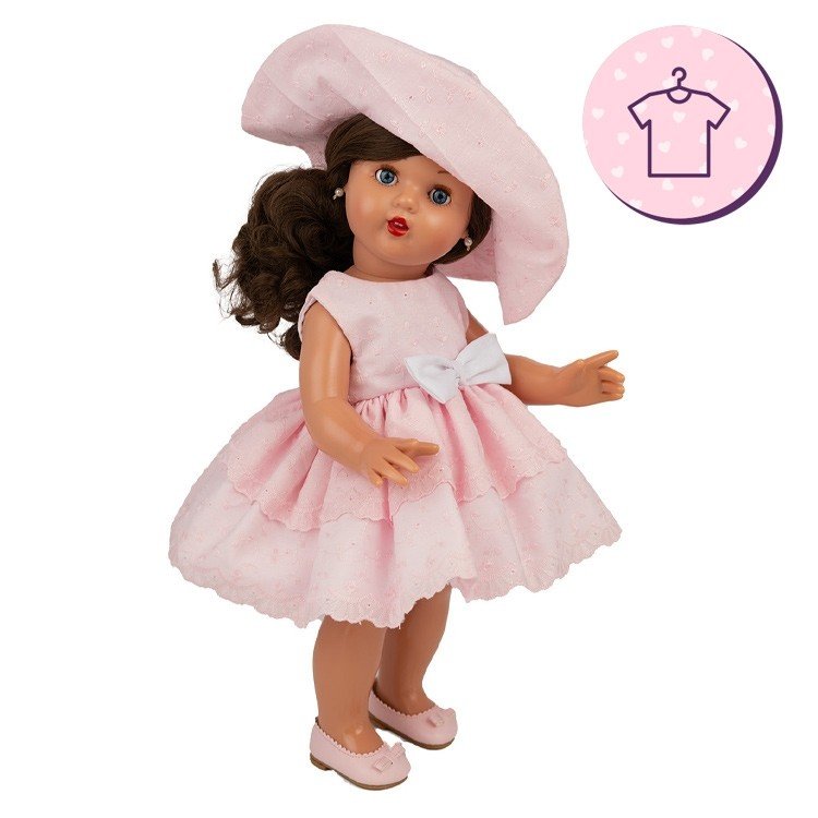 Ropa para muñeca Mariquita Pérez 50 cm - Vestido pamela rosa 2024
