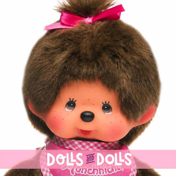 Muñeca Monchhichi 20 cm - Chica clásica con pechito rosa