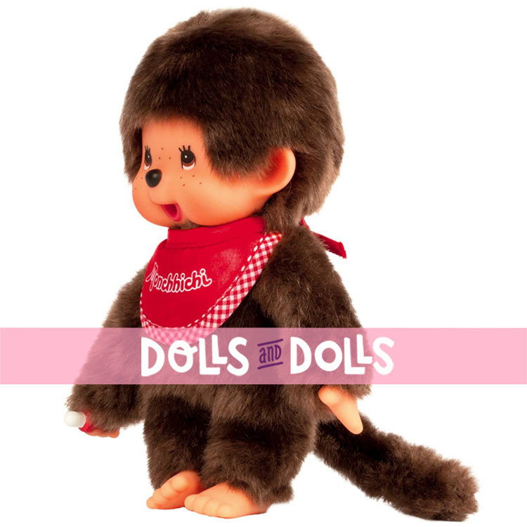 Muñeco Monchhichi 20 cm - Chico clásico con pechito rojo