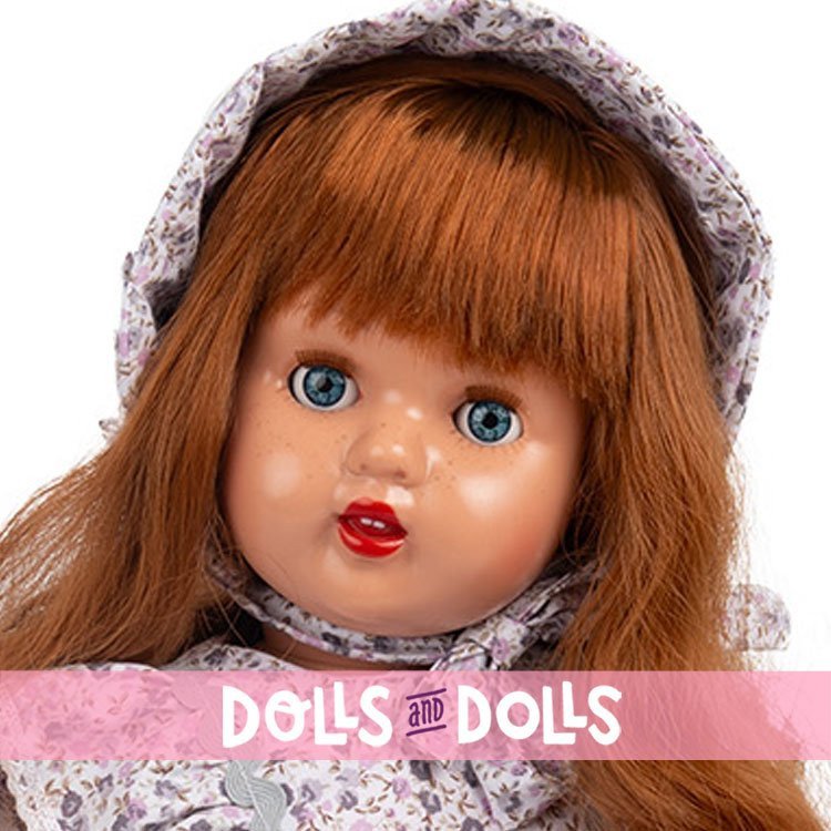 Muñeca Mariquita Pérez 50 cm - Vestido estampado de flores lila
