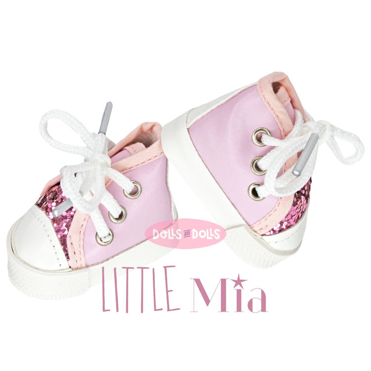 Complementos para muñecas Nines d'Onil 23 cm - Little Mia - Zapatillas rosas fashion con cordones
