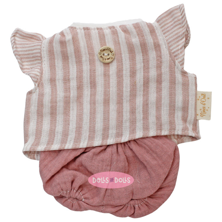 Ropa para Muñecas Nines d'Onil 37 cm - Joy - Conjunto rayas rosas