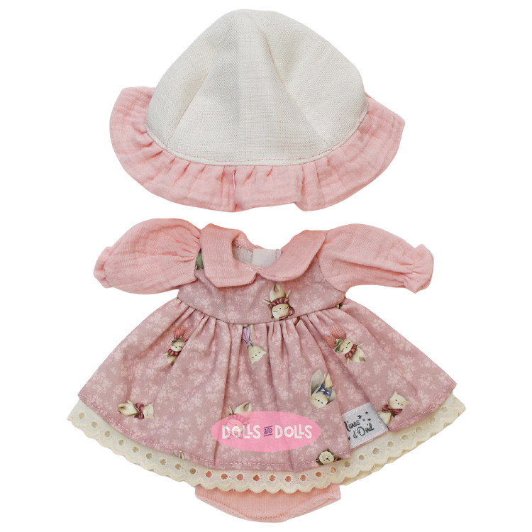 Ropa para Muñecas Nines d'Onil 30 cm - Mia - Vestido animalitos y sombrero