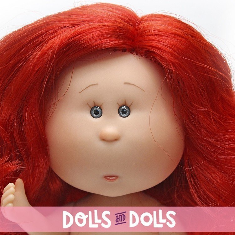 Muñeca Nines d'Onil 23 cm - Little Mia con pelo rojo ondulado - Sin ropa