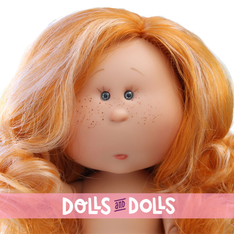 Muñeca Nines d'Onil 30 cm - Mia ARTICULADA - Mia con pelo naranja con mechas - Sin ropa