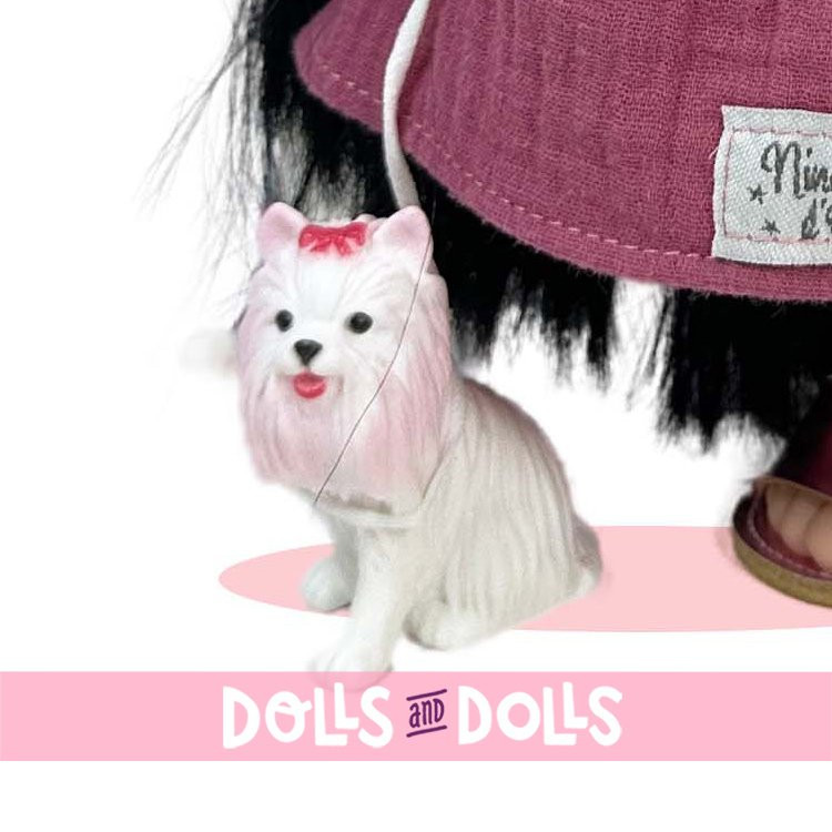 Muñeca Nines d'Onil 30 cm - Mia ARTICULADA con vestido rosa con mascota
