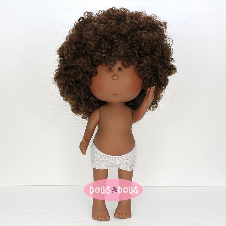 Muñeca Nines d'Onil 30 cm - Mia negra con pelo rizado - Sin ropa