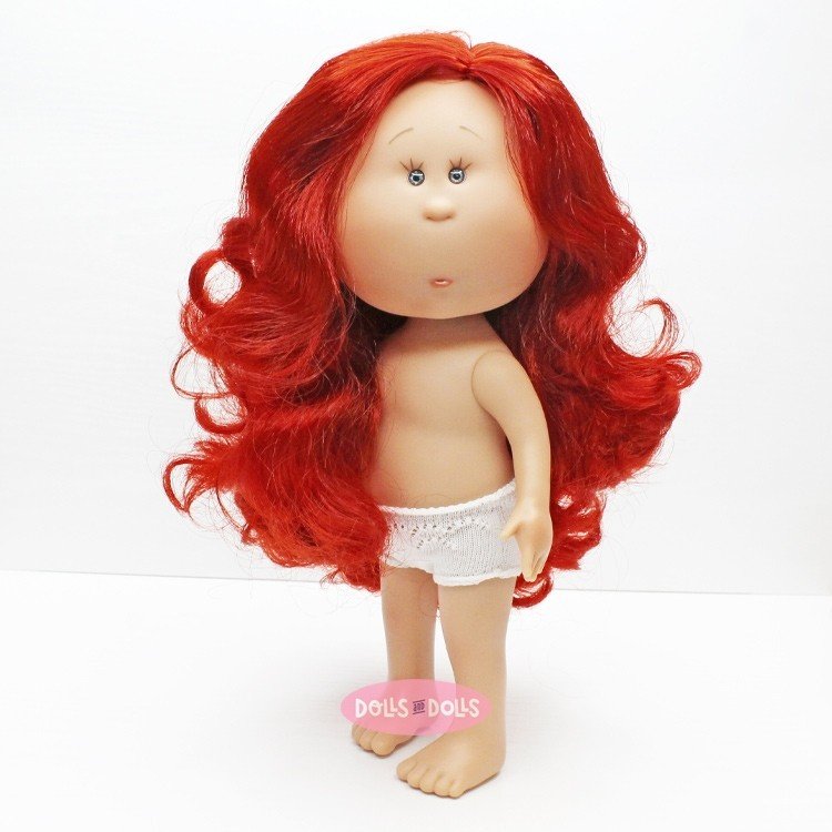 Muneca Nines d Onil 30 cm Mia con pelo rojo ondulado Sin ropa Dolls And Dolls Tienda de Munecas de Coleccion